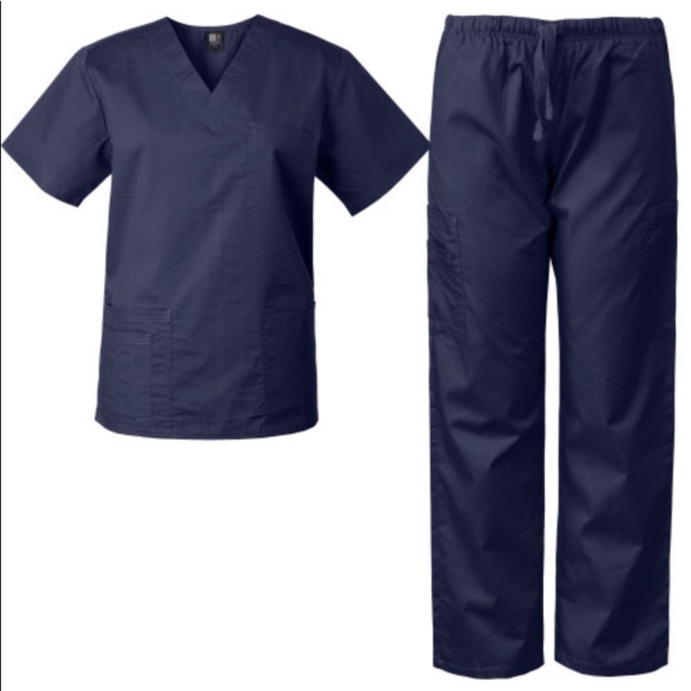🍒02 7890 MedGear Unisex Scrub Set NAVY SMALL